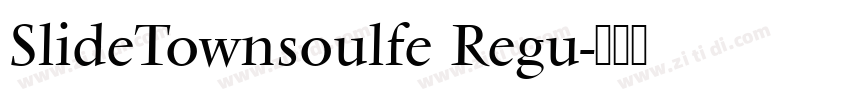 SlideTownsoulfe Regu字体转换